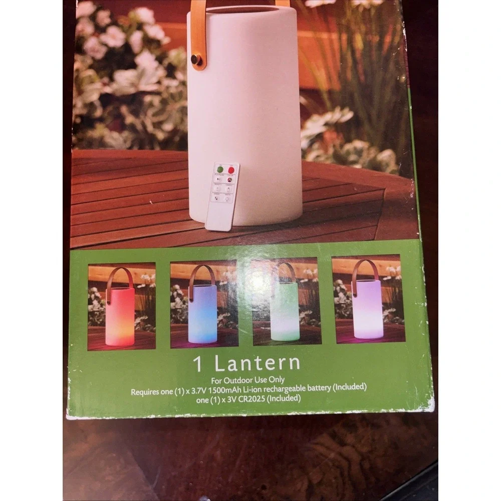 HD Designs Outdoor Solar Color Changing Lantern W/ Remote  7 Colors New